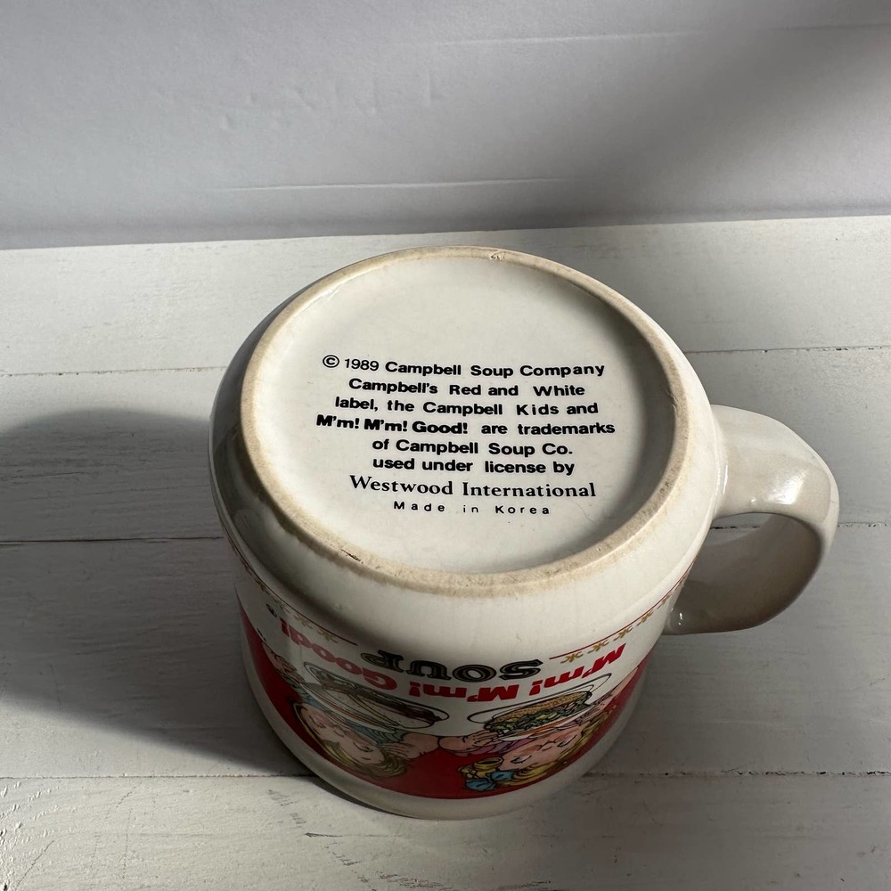 1989 Vintage Campbells Soup,M’m! M’m! Good Soup Kids Cup Bowl Mug, 14 oz - Picture 4 of 7